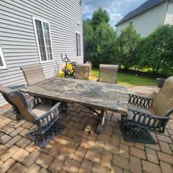 outdoor table and chairs