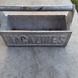 Vintage Wood Magazine Holder
