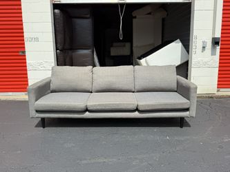 Modern Gray Mid-Century Style Sofa - Free Curbside Delivery 