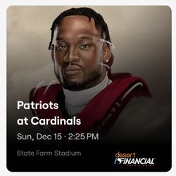 Cards Vs Patriots Game 