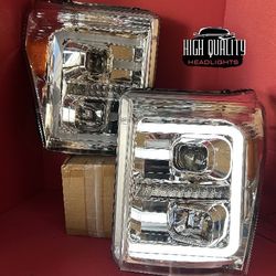 Ford F250 2011. 2016 Headlights.