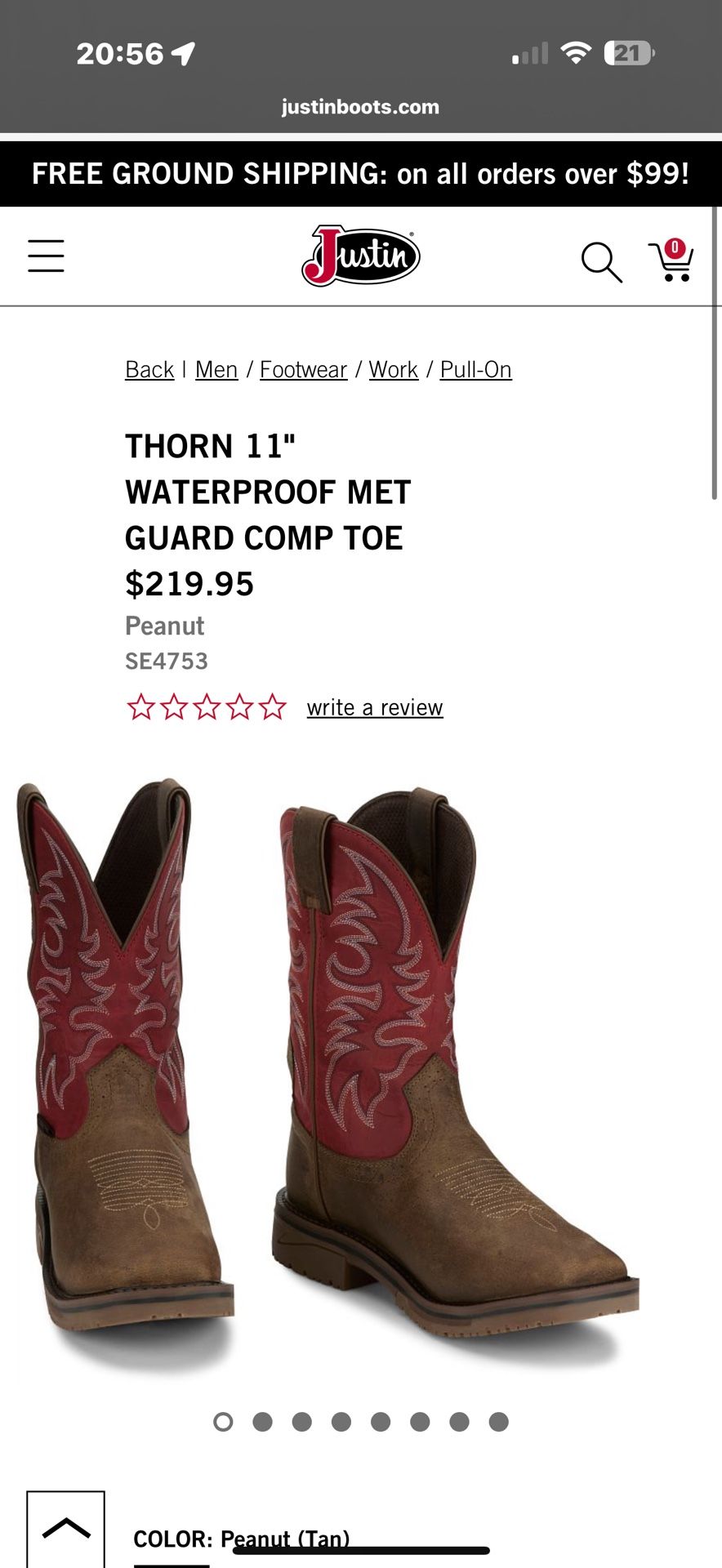 Justin Work Boots