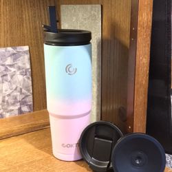 CokTik 32 Oz insulated Tumbler With 3 Lids 