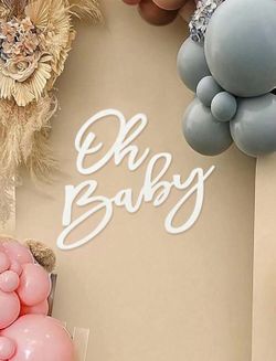 Oh baby backdrop sign