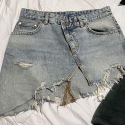 ZARA ASYMMETRICAL MINISKIRT MEDIUM