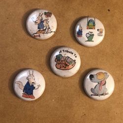 Rocko's Modern Life Badge Button Pins 1 inch (set of 5)