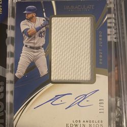 Edwin Rios Rookie Autograph Jumbo Patch