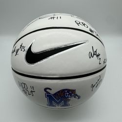 2021 Memphis Tigers Signed Ball Lester Quinones James Wiseman Jaden Hardaway