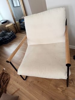 White accent chair