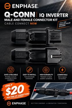 Enphase Q-CONN IQ Solar Connectors Male & Female – New