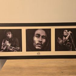Bob Marley Black Frame 12” X 36”