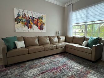 Leather Couch - Light Brown