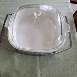 11 Inch Corning Ware Blue Cornflower Skillet With Lid And Serving Tray