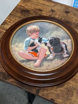 Vintage 1985 "The Magic Of Childhood" Collector Plate With Frame