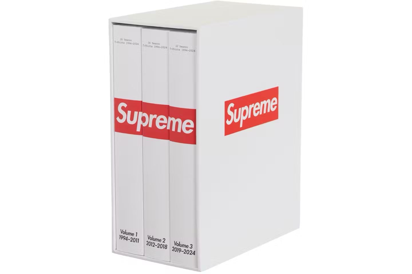 Supreme 30 Years: T-Shirts 94'-24' Book Set White