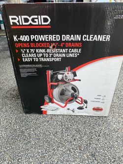 Rigid k-400 powered drain cleaner