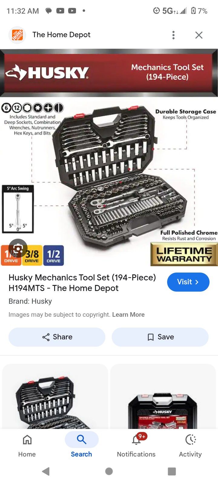 Brand New Husky Tool Set