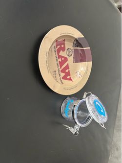 Raw ash tray and cookies jar