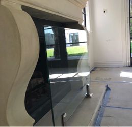 Glass railing 1/2 tempered panels