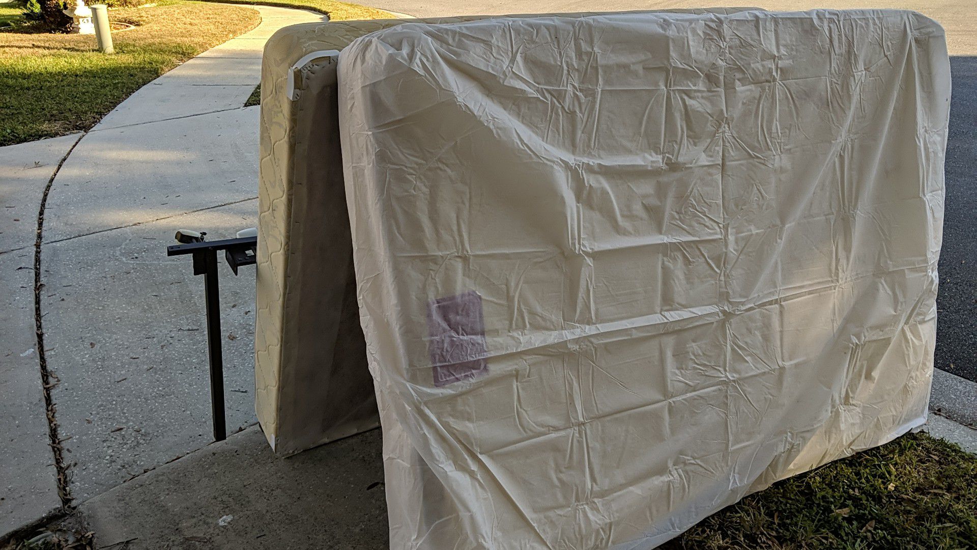 Full/double mattress, box springs, and frame