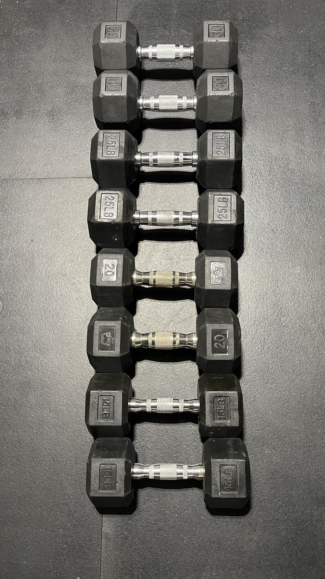 RUBBER COATED DUMBBELLS