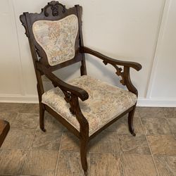 Antique Armchair With Wheels