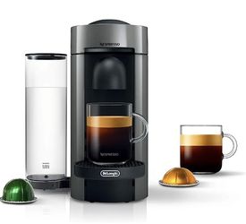 NEW Nespresso VertuoPlus Coffee and Espresso Machine by De'Longhi, 5 Fluid Ounces. GREY 
