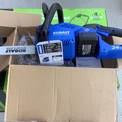 Kobalt 24-Volt 12-in Brushless Cordless Electric Chainsaw 4 Ah (Battery & Charger Included)