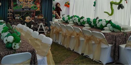 White chair covers
