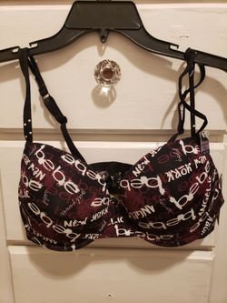 BEBE Graffiti Print Push Up Bra New
