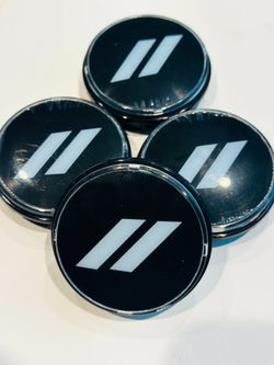Floating LED Dodge Slash Center Caps In White