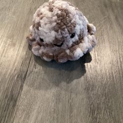 Handmade Crochet Brown Cream Octopus 