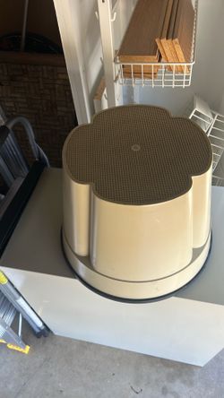 Riser step - it’s tall with glass wheels retro