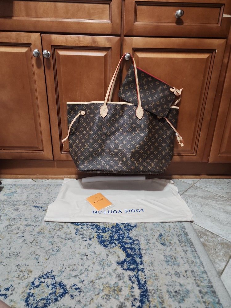 Designer Leather /Canvas Large GM Tote