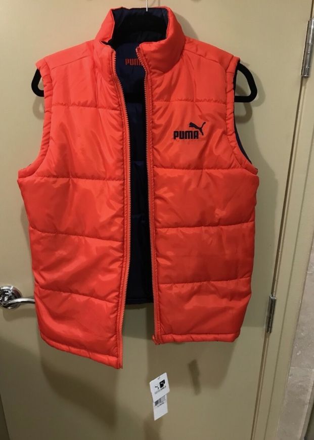 Boys Medium Puma Reversible Vest Puffer