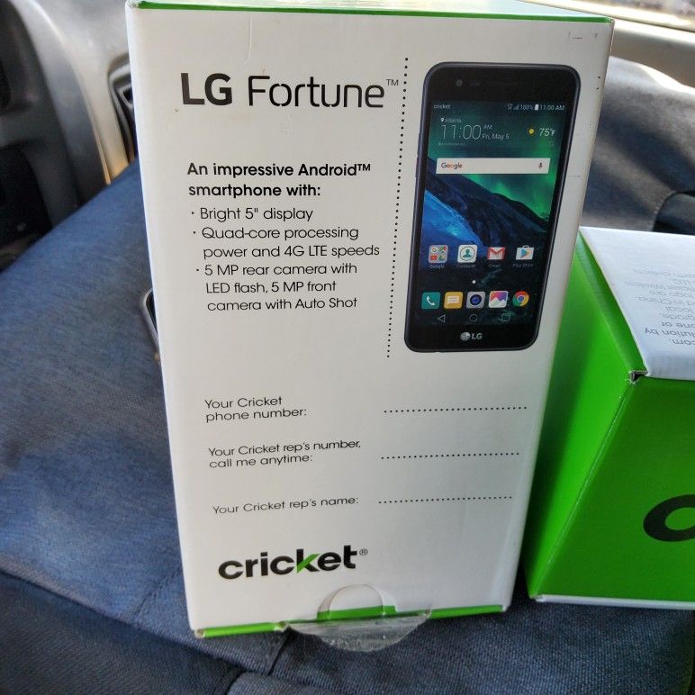 CRICKET LG FORTUNE CELL PHONE , BRAND NEW IN BOX