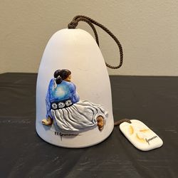 Vintage R.C. Gorman "Wind Tamer" Ceramic Wind Chime Bell