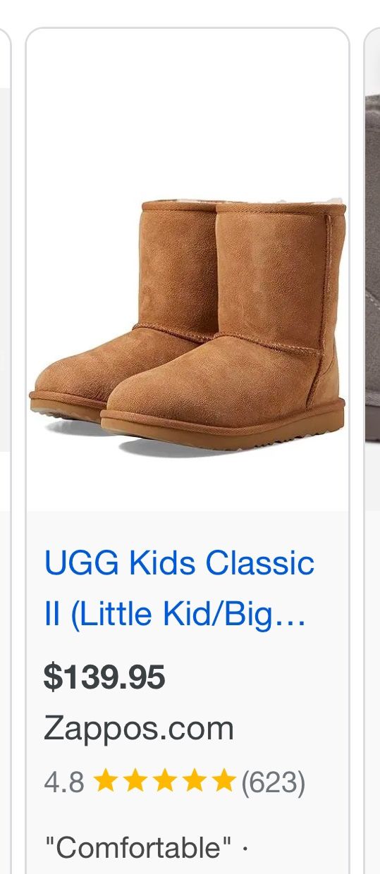 6 T UGGS unisex. Like New
