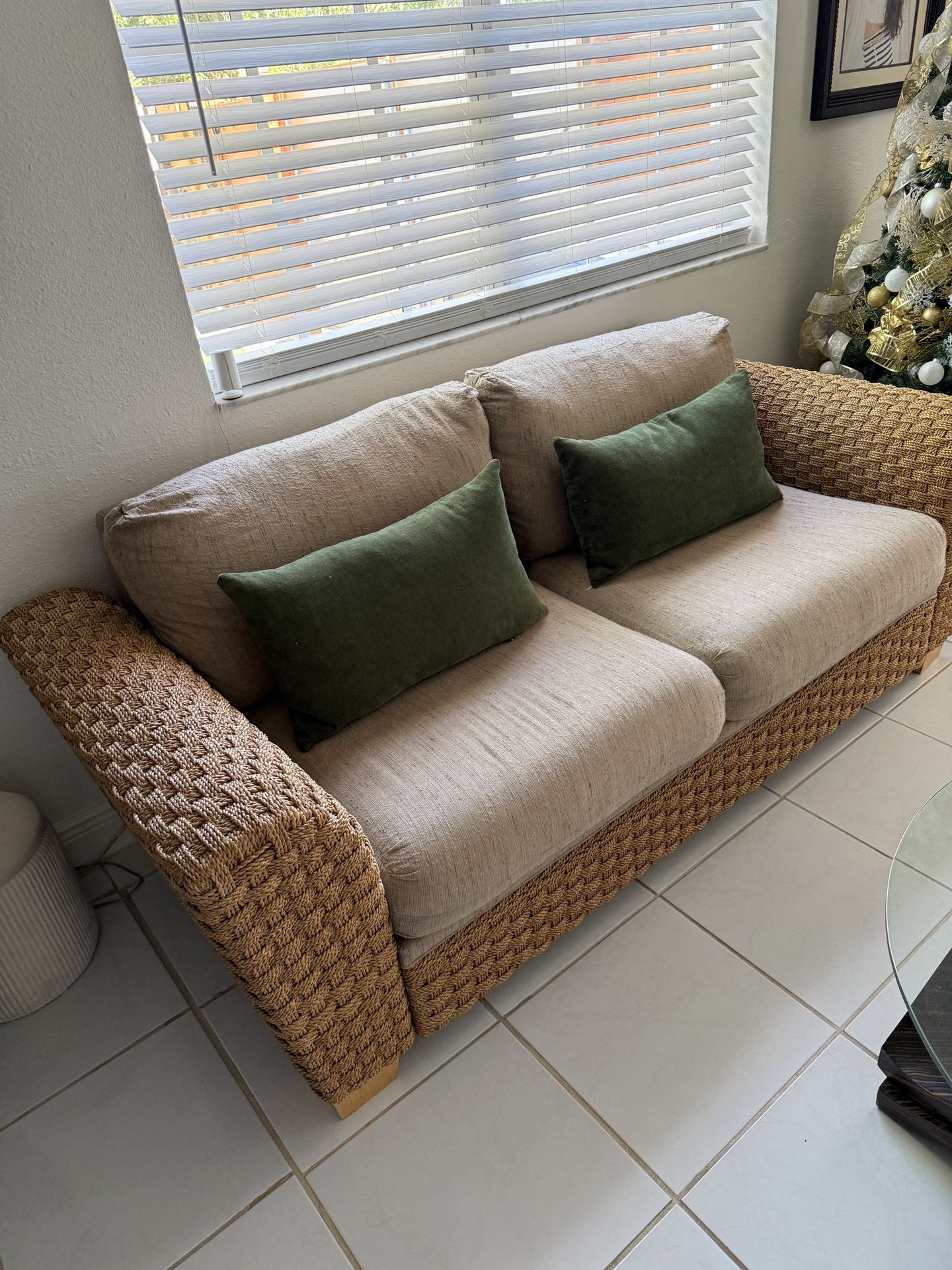 Sofa Bed,Armchair and Lamp 