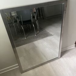 Brushed Nickel Mirror 30"x40""