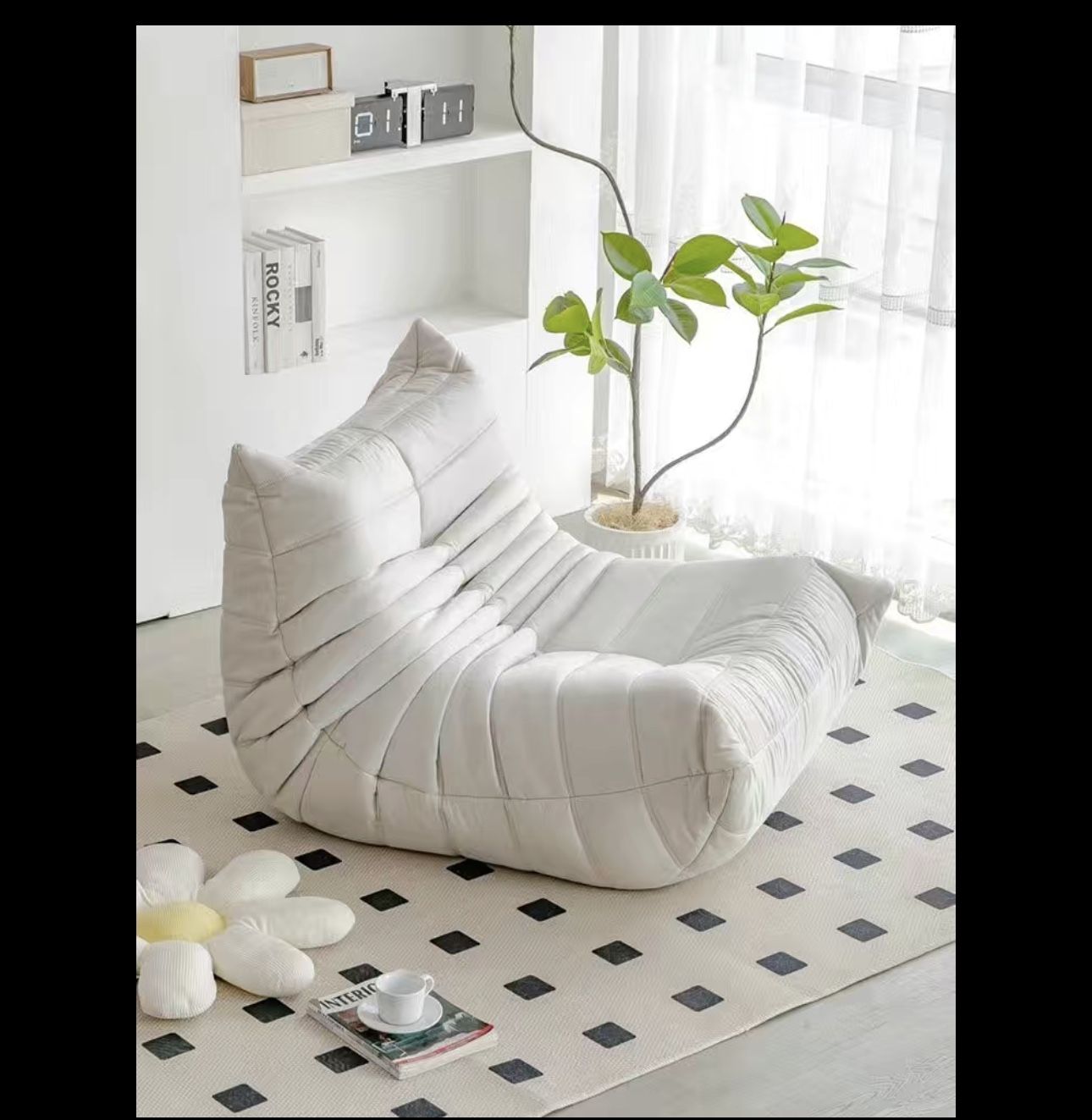 Accent Chair Sofa Loveseat Lounge Couch Cream White Off White