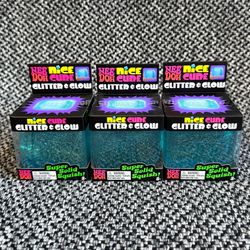 NEEDOH NICE CUBE GLITTER & GLOW BLUE