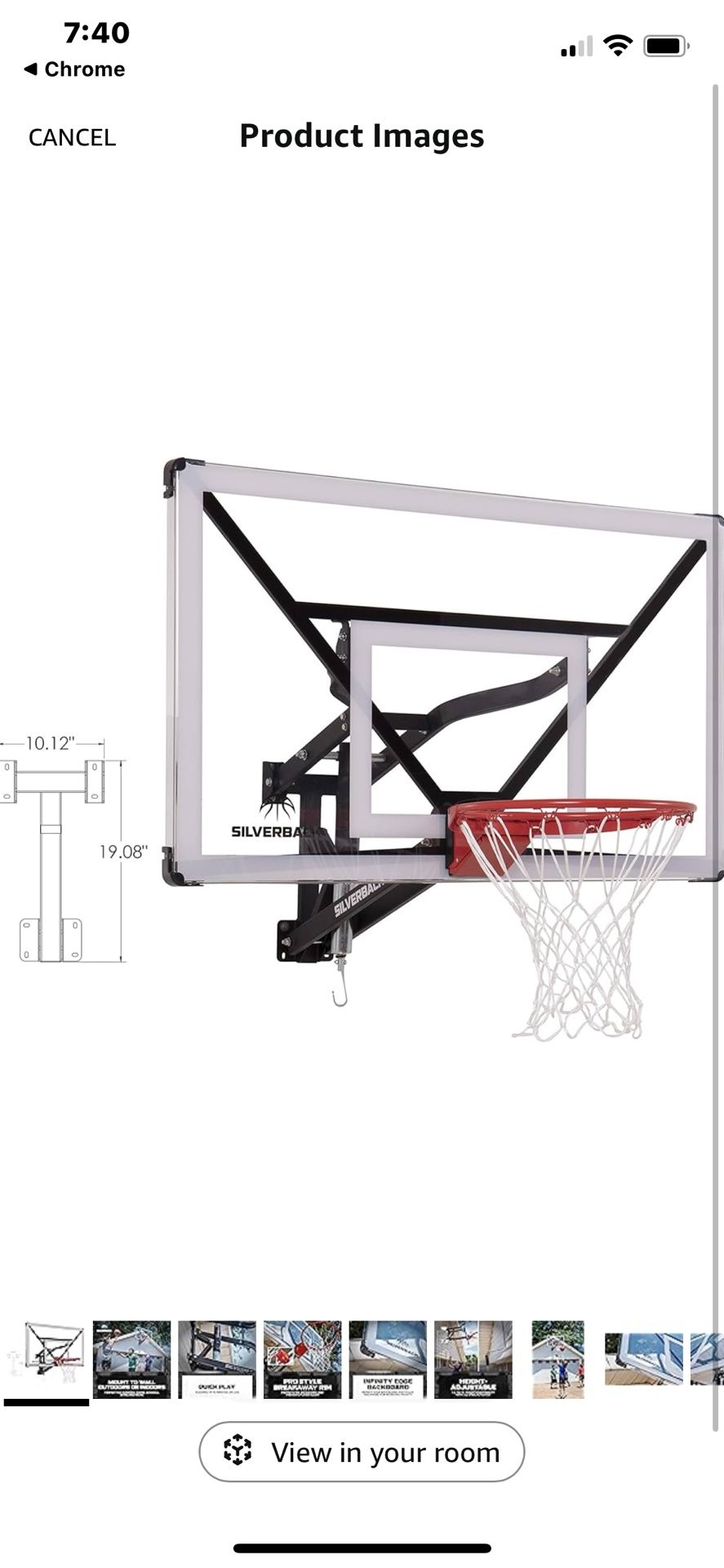 Silverback NXT 54" Wall Mounted Adjustable-Height and Fixed Basketball Hoop with QuickPlay Design NEW IN BOX 195$ Pickup Phoenix 43rd ave and Indian