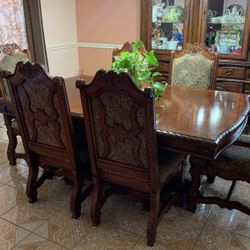 China Cabinet  And 6 Chair Dining Set