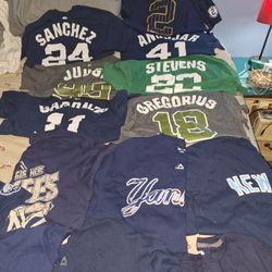 New York Yankees Shirt Mens medium  large Blue Majestic Pullover teeshirt Short Sleeve $10 each or 3 for $20