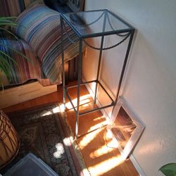 Metal And Glass Top Stand