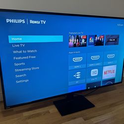 Philips 65” 4K UHD (2160p) Roku Smart LED TV