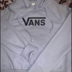 Light blue Vans cropped hoodie