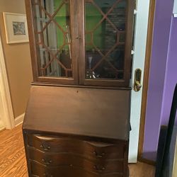 Vintage Secretary Desk with Hidden Compartments $65