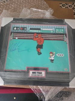 Mike Tyson Nintendo punch out autograph
